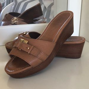 Tory Burch Wedge Platform Slide Sandals